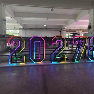 Lettere e Numeri Luminosi LED RGB Pieghevoli da 4 Piedi, Cornice al Neon per Decorazioni di Feste ed Eventi - Product Image 4