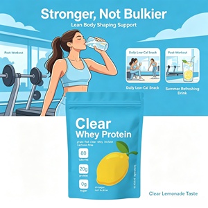 ODM OEM LuvVita Isolat de Protéine de Lactosérum Transparente en Poudre Saveur Limonade 20g Protéines <span class=keywords><strong>0</strong></span> Sucre Bovin Élevé en Pâturage Sans Lactose Soutient la Construction Musculaire - Product Image 3