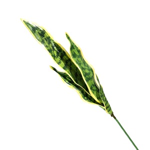 Pianta Artificiale Sansevieria MSH con Foglie Bordo Giallo per Decorazione Ufficio - Product Image 5