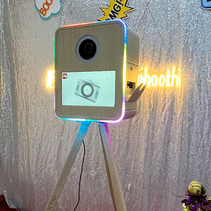 New Arrival Vintage hạt gỗ Photo Booth 15.6 màn hình cảm ứng photobooth máy với máy in và máy ảnh - Product Image 3