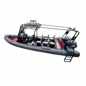 Luxury Large New Model RIB 760 Rigid Hull Aluminum Inflatable Fishing Boat for Sale