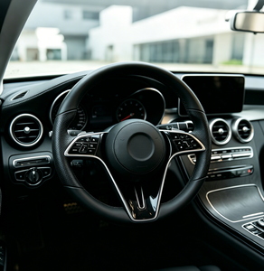 Volant en cuir véritable de haute qualité, personnalisé, très demandé, pour Benz <span class=keywords><strong>Maybach</strong></span> W223 V223 W206 S206 W214 X254 C254 C236 Z223 - Product Image 5