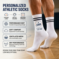 Gym Chaussettes De Luxe Qualité Mode Coton Hommes Crew Chaussettes Broderie Logo Imprimer Gym Chaussettes Personnalisées