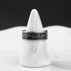 Ensemble de bijoux en acier inoxydable noir, argenté, en acier inoxydable 316, bracelet tendance en cuir en forme de C pour femmes et hommes - Product Image 4
