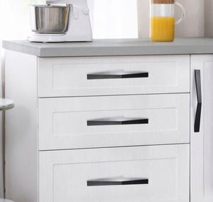 WEKIS Modern Matte <b>Black</b> Zinc Kitchen Cabinet <b>Door</b> Long Handle Pulls for Dresser and Bedroom Cabinets - Product Image 3