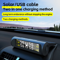 Système de surveillance des pressions des pneus (TPMS) pour camion et TPMS solaire universel avec écran LED couleur, 433,92 MHz, étanche, antichoc, avec charge USB pour voiture