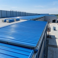 Tuile de toit sandwich moderne en mousse EPS bleue, panneau de toiture métallique isolé pour atelier, entrepôt, maison préfabriquée