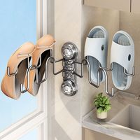 Étagère à chaussures murale à ventouse, sans perçage, pliable, 2 ou 4 niveaux