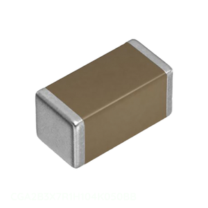 Condensador Cerámico de Montaje Superficial MLCC 0.1 uF CGA2B3X7R1H104K050BB, Canal del Fabricante CAP CER 0.1UF 50V X7R 0402 - Product Image 1