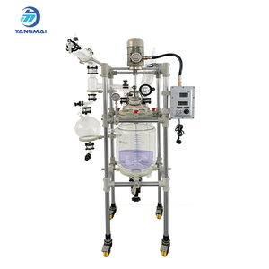 Novo Reator Cilíndrico Yangmai 20L Automático com Parede Dupla de Vidro Borossilicato e Jaqueta Térmica - Product Image 1
