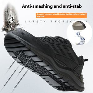 Vendita diretta in fabbrica Anti-pizzico, Anti-stab, tessuto di rete traspirante in acciaio-toe Sole scarpe di sicurezza per edifici di fabbrica - Product Image 2