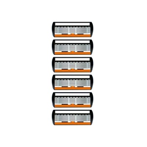 Rasoir manuel à 6 lames en acier inoxydable, lames remplaçables pour hommes, épilation du visage et du corps entier, lot de 50 lames - Product Image 4
