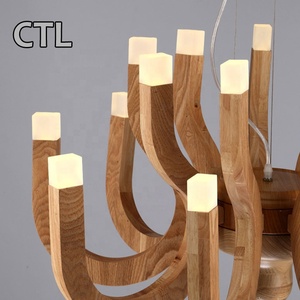 Su misura grande <span class=keywords><strong>legno</strong></span> pendente luce fatta a mano nordico moderno <span class=keywords><strong>lampadario</strong></span> in <span class=keywords><strong>legno</strong></span> <span class=keywords><strong>naturale</strong></span> per Hotel Villa - Product Image 6