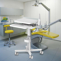 Chariot de table pour ordinateur portable médical pour usage en clinique dentaire et en salon de beauté, support mobile pour scanner oral pour cliniques et hôpitaux, fabriqué en matériaux médicaux