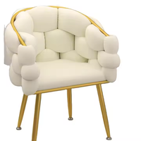 Magnifique Chaise de Salle à Manger et de Salon Moderne Rose de Luxe, pour Coiffeuse, avec Pieds en Métal Doré