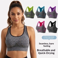 Soutien-gorge de sport sans couture pour femme, dos en U, sans armatures, bonnet complet, respirant, ajustable, push-up, minimiseur, du S au XXXL, vente en gros
