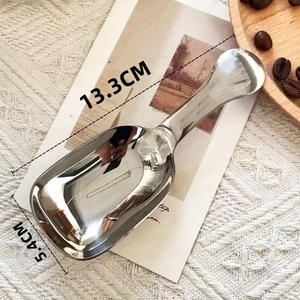 Stainless Steel Coffee Spoon Square Head Ergonomic Handle Large Serving Spoon For Coffee Beans - Product Image 2