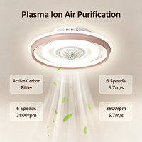 Ventilateur de plafond LED Yeyun, ventilateur de plafond sans pales moderne blanc pour la maison