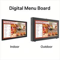Écrans numériques LCD Sinmar pour menus, affichage intérieur/extérieur mural, signalétique numérique pour restaurants et food trucks