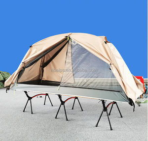 Sac à dos portable <span class=keywords><strong>de</strong></span> luxe simple 1 personne en plein air <span class=keywords><strong>lit</strong></span> pliant imperméable beige camping <span class=keywords><strong>lit</strong></span> tente - Product Image 3