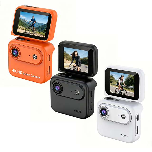 4K HD Flip Screen Thumb Camera Action Camera | Outdoor Recording, VLOG Cycling Camcorder, Anti Shake Panoramic Travel Shooting
