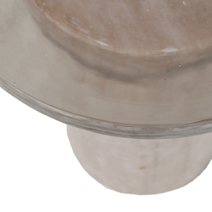Tavolino Cilindrico in Marmo con Piano in Vetro Rotondo, Arredamento Moderno per la Casa, Tavolino Laterale, Comodino Piccolo - Product Image 5