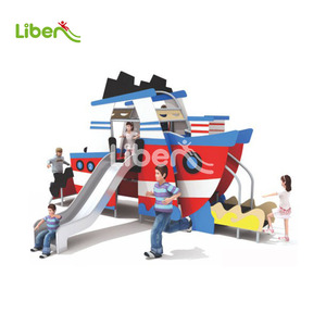Parco Giochi Esterno Liben in PE Resistente, Design Personalizzato a Tema <span class=keywords><strong>Nave</strong></span> Pirata, Attrezzature per Parco Giochi Esterno con Scivoli e Strutture per Arrampicata GS - Product Image 3