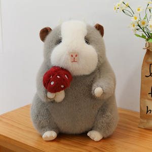 Nouvelle peluche de cochon d'Inde adorable et mignonne, transfrontalière, en train de câliner un <span class=keywords><strong>champignon</strong></span>, poupée de machine à griffes, cadeau/cadeau. - Product Image 3