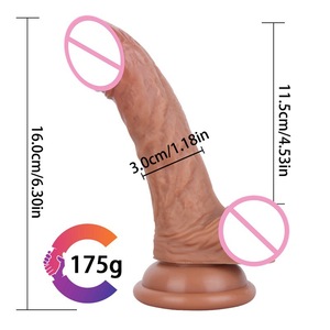 Dildo Realista de Silicona Líquida de Doble Capa Little Moon, Juguete Sexual para <span class=keywords><strong>Mujeres</strong></span>, Dildo Pequeño de 16 cm (6 Pulgadas) con Caja - Product Image 4
