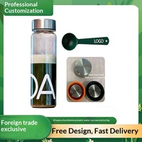 Bouteille de jus Tritan 16 oz avec logo personnalisé, bouchon en acier inoxydable, sans BPA, réutilisable, transparente, pour boissons protéinées et sportives