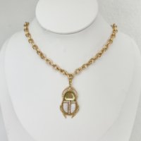 Collier Pendentif Insecte en Or Style Vintage Hip-Hop, Bijou Scarabée en Cristal et Diamant, Accessoire de Mode, Cadeau de Mariage et Fiançailles