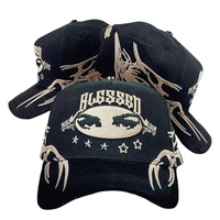 Gorra de béisbol de cinco paneles personalizada Fuerza Regida 31, de mezclilla, con visera curva de gamuza sintética, transpirable, impermeable y ajustable.