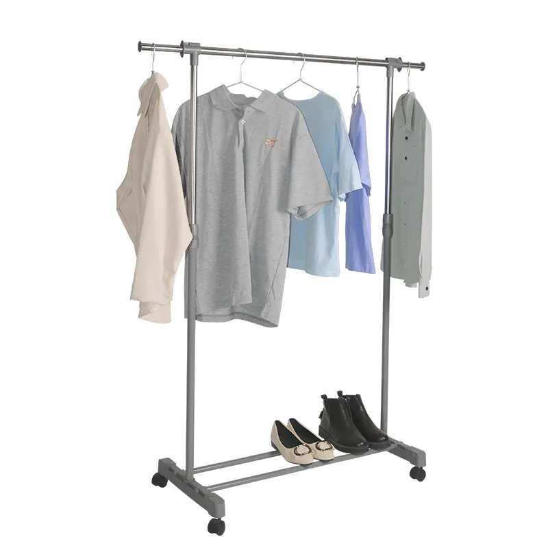 Wireking Hot Sale Extendable Display Garment With Shelf Nordic Clothes Rack For Storage