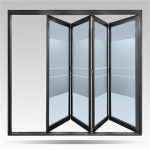 Aluminium Glas Dubbelgevouwen Raam Aluminium Opvouwbare Glazen Ramen - Product Image 2