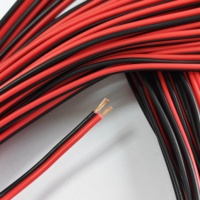 Câble de haut-parleur rouge et noir 16AWG, fil de haut-parleur parallèle à 2 conducteurs pour voiture et home cinéma, rouleau de 100 m