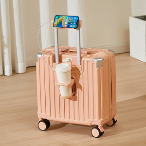 Mode Laptop Getränke halter Koffer Gepäck PC Aluminium rahmen Spinner Caster mit offenem USB-Ladegerät TSA Lock - Product Image 2