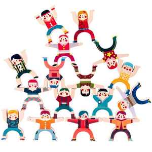 Blocs de construction <span class=keywords><strong>Hercule</strong></span> en bois de <span class=keywords><strong>dessin</strong></span> <span class=keywords><strong>animé</strong></span> jouet d'empilage d'équilibre éducatif précoce pour enfants et enfants - Product Image 4