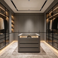 Armoire murale sur mesure du sol au plafond avec portes miroir, éclairage LED, écologique, grand rangement, dressing