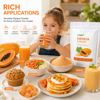 LongBio Natuurlijk Papaya Fruitpoeder Spraygedroogd Carica Papaya Sap Poeder Voedingsmiddelkwaliteit Bulk Ingrediënt voor Drankjes Smoothie Mix