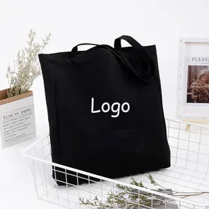 Plain Canvas Tote Bag For Embroidery Full Cotton Shopping Bag With Your Custom Design Decorated Recyclable Canvas Bags