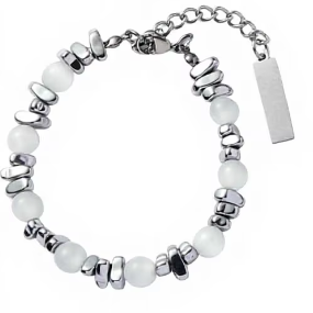 White cats eye stone 18 4cm