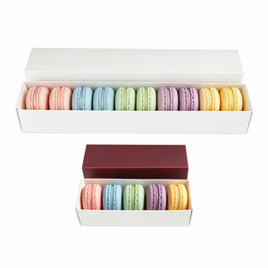 Cajas de Embalaje de Cartón Rectangulares Personalizadas de Alta Calidad para Macarons, Caja de Regalo con Cajón para Galletas Francesas/Panadería - Product Image 2