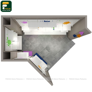 Contemporary Apparel Shop Display Rack Clothing Cabinet <b>Wall</b> Shelving Cashwrap Counter Boutique Unit - Product Image 6