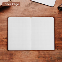 Carnet de notes A5 avec couverture en cuir véritable et logo personnalisé
