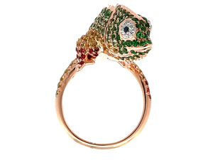 Classic Women's 18K Gold Plated <b>Brass</b> Jewelry Durable Big Zircon Animal <b>Ring</b> for Weddings Engagements Parties - Product Image 4