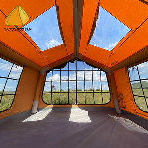 Carpa Familiar Grande y Portátil para Acampar al Aire Libre, Impermeable para las Cuatro Estaciones, de PVC, Lona Oxford, Algodón, Inflable, Rápida y Automática - Product Image 3