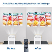 Android Pintar untuk Proyektor V1Mini Fokus Otomatis 1080P 300 ANSI Lumens WiFi Portabel Home Theater