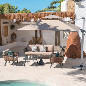 Hot Selling Garden Furniture Lounge Set Villa Leisure Pe <b>rattan</b> Aluminum Alloy <b>Sofa</b> Outdoor Lounge Sectional <b>Sofa</b> Furniture Set - Product Image 1
