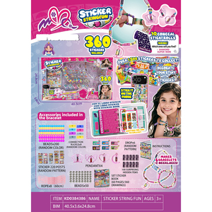 Kit de Création de <span class=keywords><strong>Bijoux</strong></span> DIY : Bracelets à Grosses Perles Personnalisables et Partageables, Ensemble Beauté avec Autocollants, Artisanat Créatif, Cadeaux de Fête - Product Image 4