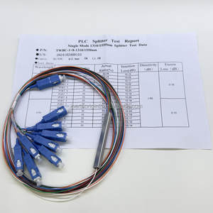 Divisor Óptico PLC de Fibra Desnuda SM 900μm G657A Mini de Acero con Conector Óptico SC/UPC para Caja de Distribución de Fibra - Product Image 2